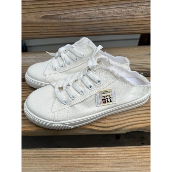 Unbranded Shoes - Women Canvas Slip on Sneakers Denim Casual Shoes Lace Up Beach Shoes Summer 38